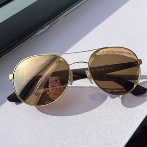Ray-ban rose gold aviator sunglasses
